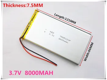 Li-po najlepšie batérie značky 3,7 V lítium-polymérová batéria 8000 mah nabíjateľné batérie poklad navigáciu tablet telefón
