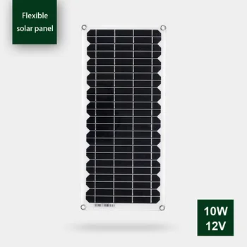 Flexibilný solárny panel 12v 10w solárny auto nabíjačka Sonnenkollektor solárny panel pre osvetlenie domov motora