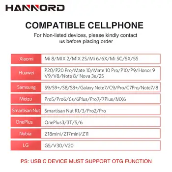 Hannord USB 3.0 Čítačka Pamäťových Kariet Typu C na SD Micro SD TF Adaptér pre Notebook PC OTG Cardreader Smart Pamäťových SD Kariet