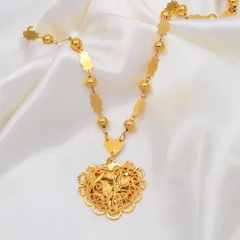 Anniyo Srdce Kvet Prívesok Korálky Reťazca Náhrdelníky pre Ženy Marshall Šperky Micronesiab Havaj Dar Mama alebo Manželka #167806