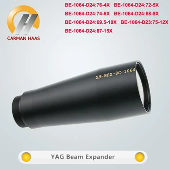 Carmanhaas Vlákniny YAG 1064nm 4X 5X 6X 8X 10X 12X 15X Lúč Expander M22*0,75 pre Laserové Značenie Rezanie
