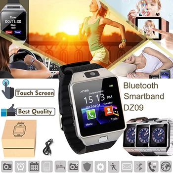 2018 Smart Hodinky DZ09 Smartwatch Krokomer Hodiny S Slot Karty Sim Push Správy Bluetooth Telefón Android Muži Hodinky