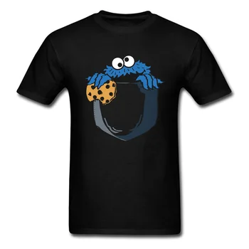 Omrvinky V Mojom Vrecku Tričko Cookie Monster T Shirt Mužov Zábavné Topy Tees Cartoon T-shirt Letné Bavlnené Oblečenie Dizajnér