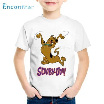 Karikatúra Tlače Scooby Doo A Shaggy Deti Funny T shirt Deti Mystery Stroj Letné Tee Chlapci/Dievčatá Topy Detské Oblečenie