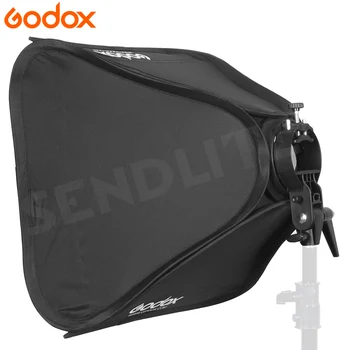 Godox 60 x 60 cm Blesk Speedlite Softbox + S typ Držiaka Bowens Mount Kit s 2m Ľahké Stojan pre Fotoaparát Fotografovanie