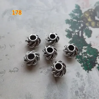 50pcs/veľa Cukety Tvar Kovových Dištančné Korálky 7.5x5mm Tibetského Striebra Kúzlo Voľné Korálky Zistenia DIY Šperky Čo Náramok Náušnice