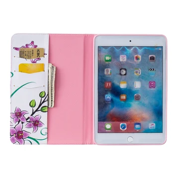 Pre Mini iPad Mini 4 Pokrytie Prípade Smart Wallet PU Kožené Stojan Prípade nedotýkajte sa mi Tlač Deti Chrániť Krytom Pre Apple iPad mini4