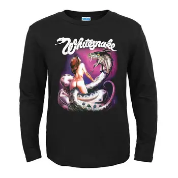 9 vzory Vintage Anglicko kapela Whitesnake Punk Rock Hadí muži ženy plné dlhé rukávy tričko heavy metal čierny čaj fitness