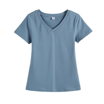 GIGOGOU Farbou Žien 98% Bavlna T-Shirt S-3XL Plus Veľkosť Top Tee Tričko Žena Slim Fit Letné Krátke Tričko Dámske Tričko