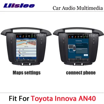 Android Tesla vertikálne Pre Toyota Innova AN40 2004~Stereo Rádio Auto Carplay Mapy GPS Navigačný Systém Multimediálny Prehrávač