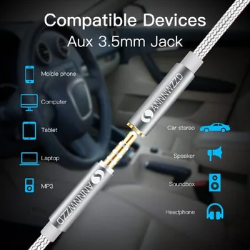 Jack 3.5 mm Audio Predlžovací Kábel Slúchadiel Predlžovací Kábel 3,5 mm Jack Aux Kábel 3,5 mm Extender Kábel Pre Počítač iPhone Prehrávač