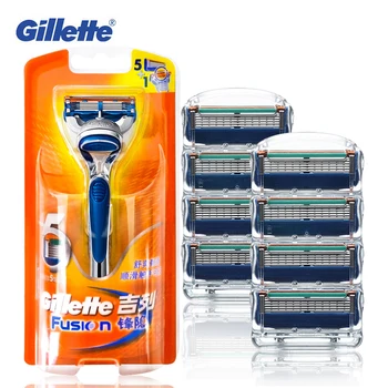 Skutočné Gillette Fusion Britva 5 Vrstva Ostré pre Bezpečné Holenie Náhradné Žiletky Príručka Jednozložkové Razor Starostlivosť o Tvár pre Mužov