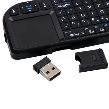 A8 anglický Layout TV Podsvietenie Projektor Lietať Myš, USB Prijímač, Multifunkčný 2,4 GHz S Ručnými Bezdrôtová Klávesnica Touchpad
