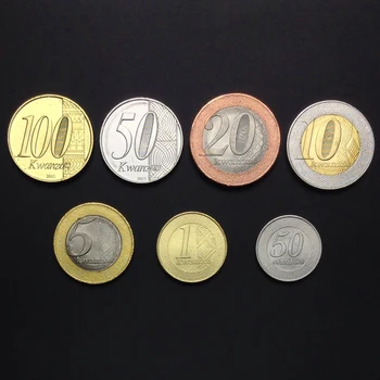 Angola Kompletnú Sadu 7 Ks Mincí Nový, Originálny Mince Unc Skutočná Afrika Vydávanie Mincí