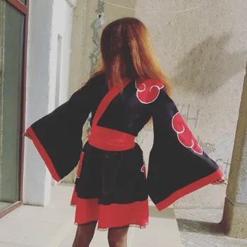 Naruto Shippuden Organizácia Akatsuki Žena Lolita Kimono Šaty Anime Cosplay Kostým