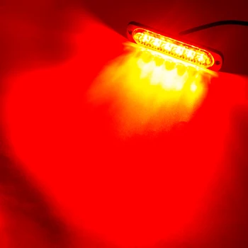 Bogrand Led Núdzové Bleskové Svetlá Červené Blikajúce Svetlo Bar 6w Strobe Lights Na Ťažné Vozíky Ambulancie Strobo Strane Čítanie