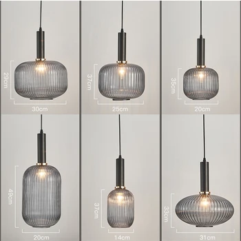 Moderné LED Svetiel Prívesok Nordic Sklenený Prívesok Lampy, Jedálne, Obývacej Izby, Kuchyne, Spálne, Interiérové Dekorácie, Závesné Lampy