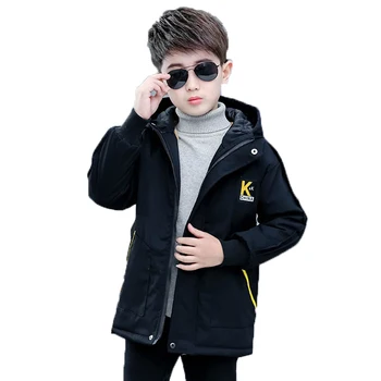 Chlapčenské bavlnené bunda plus velvet bunda na jar a na jeseň zahusťovanie teplé kórejský windbreaker 2019 nové stredné a veľké detské