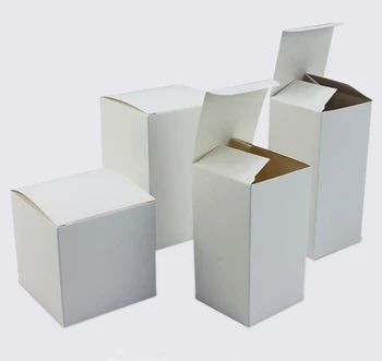 50 ks rozmery Prázdneho bieleho papiera, obalov, recyklovaný papier kraft darčeka ručne vyrábané mydlo balenie kartón balenie papierové krabici