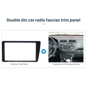 Top Dvojité 2 Din autorádia Fascia pre 2001-2005 Honda Civic LHD Dash Mount DVD Rám Auto Stereo Adaptér