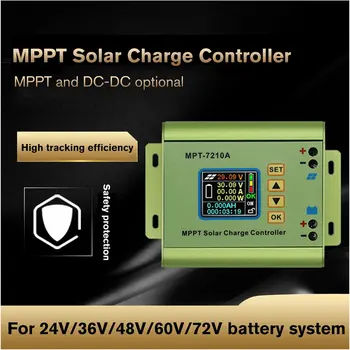 MPT-7210A Farebný LCD Displej MPPT Solárny Panel Regulátor Nabíjania 24/36/48/60/72V Podporu Solárnej Batérie Radiče
