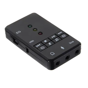 Etmakit 7.1 Kanálový Externý USB2.0 Zvuková Karta s 3,5 mm Headset Mikrofón 3D Audio Adaptér pre Tablet PC Desktop, Notebook NK-Shoppin