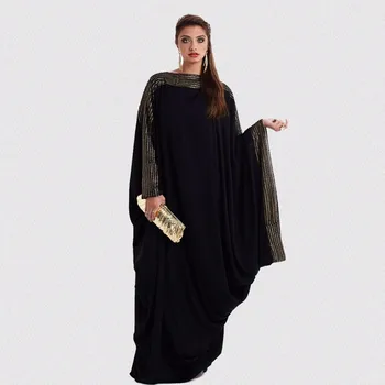 Moslimské Marocký Kaftan Abaya Hidžáb Oblečenie Žien Batwing Rukáv Ramadánu Islamskej Clohing Djellaba Jilbab Voľné Rúcho Musulman Ropa