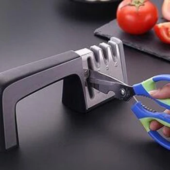 Profesionálny Nôž nový Dizajn Multifunkčné 4 v 1 Nože a Nožnice, Brúsky Nôž Kameň Diamod Kuchynské Náradie na Ostrenie