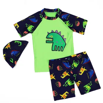 Nový Roztomilý Chlapcov Plavky 3 Kusy Vyhovuje Shark Tlač S Spp Plávať Deti Plavky, Plavky Plážové Oblečenie Pre 1-12 Rokov S75801