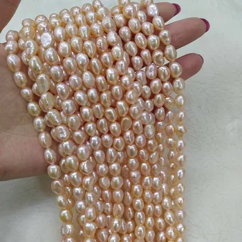 Prírodné Sladkovodné Perly Korálky Vysokej Kvality 38cm Punč Voľné Korálky pre DIY Ženy Náhrdelník Náramok Šperky, Takže 3 Farby