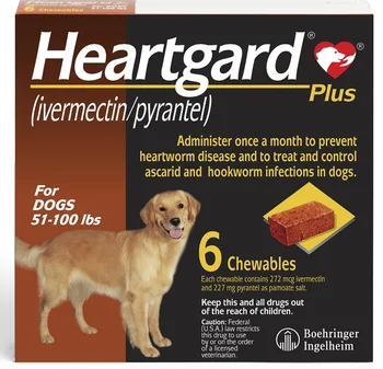 Heartgard Plus Chewables Heartworms Roundworms & Hookworms Liečbu Pre Domáce Zvieratá
