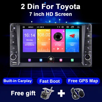 2 Din Android 10 autorádia GPS Pre Toyota Terios Staré Corolla Camry Prado RAV4 Multimediálne Audio Stereo Navigáciu 2 Din žiadne DVD