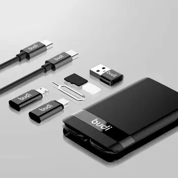 Multi-funkcia Univerzálny Adaptér Smart Karty Skladovanie xiao USB Box Bezdrôtový dátový kábel huawei nabíjanie Pre iphone K5G8