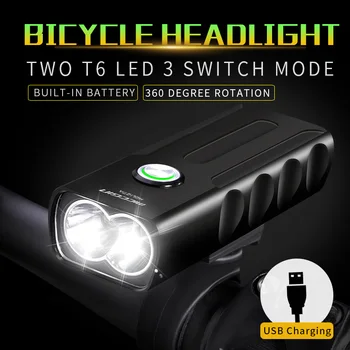 Cyklistické Svietidlo Nastaviť LED MAX 1000LM Predné, Zadné Koleso Svetla Na Bicykli jazda na Bicykli Baterka T6 18650 USB Nabíjateľné Svietidlo MICCGIN