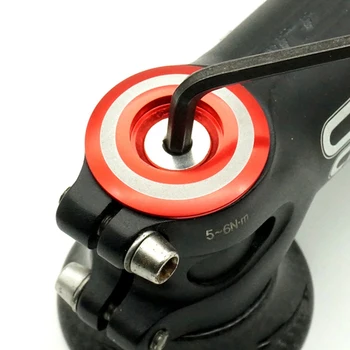 Zliatina hliníka na Bicykli Požičovňa Headset Expander Konektor pre 28.6 mm 1 1/8 Palca Krkom karbónová Vidlica MTB, Road Bike Headsety Zástrčky-Červená