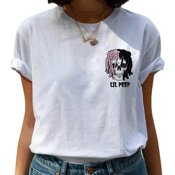 Lil Peep Harajuku Hip Hop Tričká Ženy Cry Baby Ullzang Fashion T-shirt 90. rokov Grafické Hell Boy Tričko Streetwear Top Tees Žena