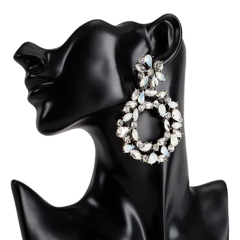Indické Šperky Akryl Visieť Náušnice pre Ženy Nadsázka Veľké Náušnice Accesorios Mujer Bijoux Femme ZA Značky Black piatok 2020