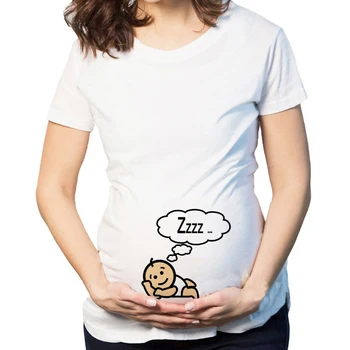 2020 Lete Materstva, Tehotenstva T Shirt Ženy Cartoon Dieťa Tlač Krátky Rukáv Mama Tehotná, Šaty, Topy Plus Veľkosť