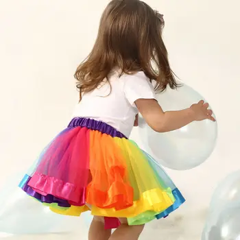 2020 Lete Matka a Dcéra Rainbow Tutu Sukne Party Šaty Zodpovedajúce Oblečenie