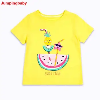 Jumpingbaby 2019 Dievčatá T-shirt Oblečenie Deti Tshirt Jednorožec t shirt Letné Topy Baby Girl Kostým Vetement Fille Zviera Tlače Nové