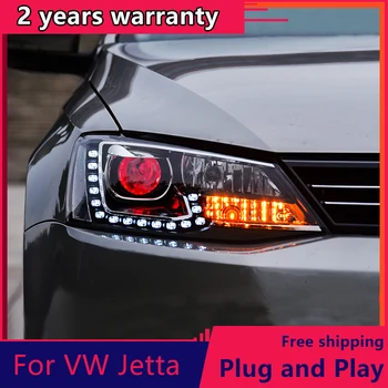 KOWELL Auto Styling Pre vw jetta svetlá Pre VW jetta MK6 svetlomety s LED sprievodca auto styling bi xenon šošovky auto montáž