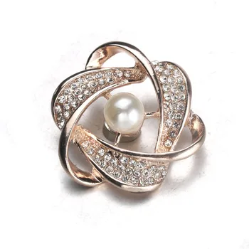 Top Kvalita Veľkoobchod Rose Gold Snap šperky 18 mm ženy metal crystal zaskočí tlačidlo šperky, náramky&prívesky pre ženy 6867