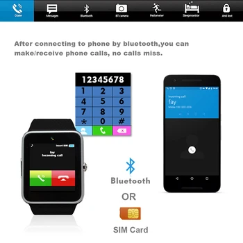 2019 Bluetooth Smart Hodinky pre Iphone Telefónu Huawei Samsung Xiao Android Podpora 2G SIM TF Karty Fotoaparát Smartwatch PK X6 Z60