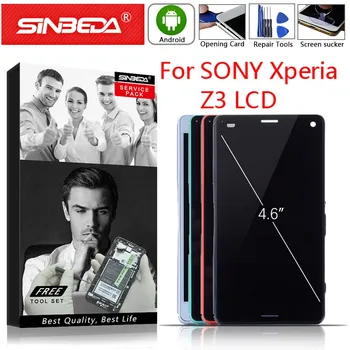 Pôvodný Pre SONY Xperia Z3 Kompaktný LCD Displej Dotykový Displej s Rámom D5803 D5833 Z3C Pre SONY Xperia Z3Mini LCD Opravy Časť