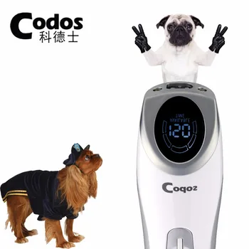 Profesionálne Codos CP9600 Pet Elektrický Holiaci strojček LCD Displej Psa Zastrihávač Starostlivosti Účes Stroj Biela Nabíjateľná Psa Clipper