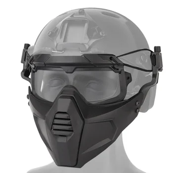 Airsoft Paintball Lov Maska+Taktické Paintball Okuliare Taktický Boj Pol Masku Na Tvár Vojenskej Hre Vojna Ochranné Pleťové Masky