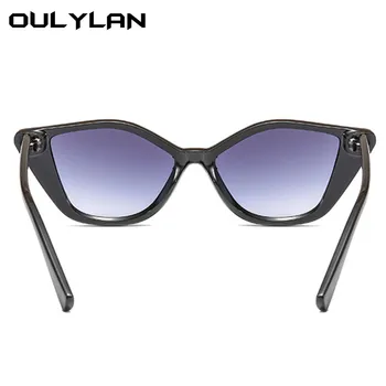 Oulylan Cat Eye slnečné Okuliare Ženy Muži Ročník Gradient Slnečné Okuliare Okuliare pre Dámy Luxusné Slnečné okuliare UV400 Modrá Leopard Okuliare