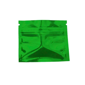Malé Skladovanie Potravín Zip Lock Package Taška 7.5*6.3 cm Zelená Uzatvárateľnom Tepla Uzatvárateľnom Ziplock Nepremokavé Hliníkovej Fólie, Tašky 200pcs