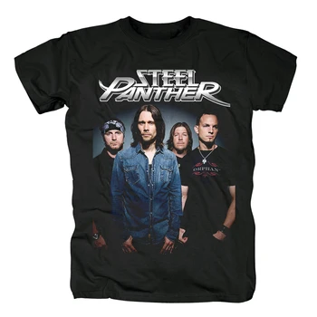 Bloodhoof Steel Panther Hard Rock, glam metal Black bavlna T-shirt Ázijské Veľkosť