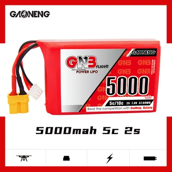 GAONENG GNB 5000mAh 2S1P 7.4 V 5C Lipo batérie s XT60 Konektor pre Radiomaster TX16S Vysielač RX Diaľkové ovládanie RC Časti